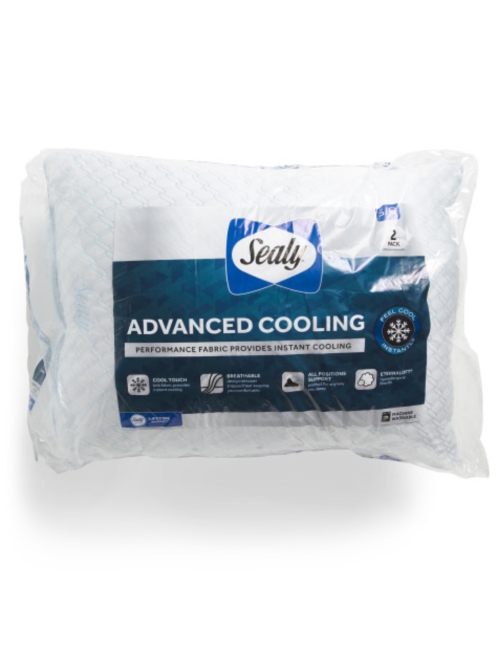 SEALY Advanced Cooling Pillow - White (2-Pack)